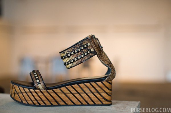 Reference image illustrating Donna Karan Spring 2012 Accessories: A Closer Look at the Runway Bags, Shoes, and Wooden Clutches