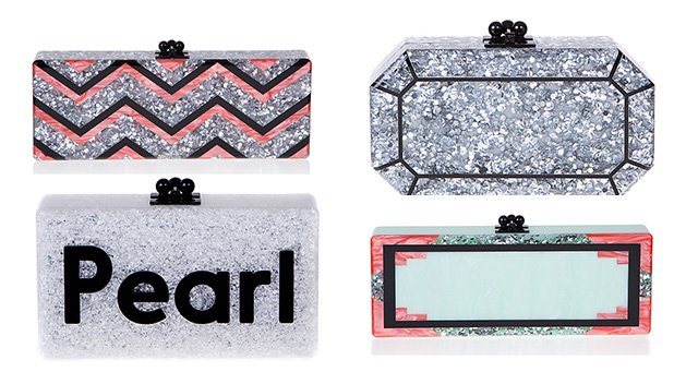 Edie Parker Fall 2014 Clutches: Retro-Modern Gemstones and Custom Nameplates cover image