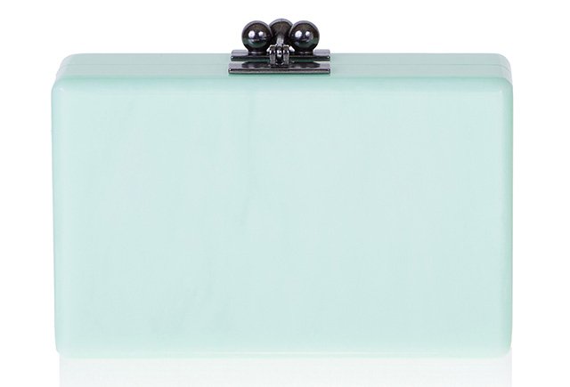 Reference image illustrating Edie Parker Fall 2014 Clutches: Retro-Modern Gemstones and Custom Nameplates