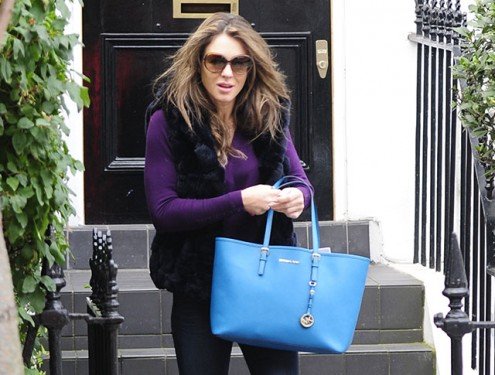 Elizabeth Hurley Goes Affordable with a Bright Michael Kors Tote thumbnail