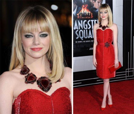 Emma Stone’s Red Lanvin Clutch Steals the Show at the Gangster Squad Premiere thumbnail