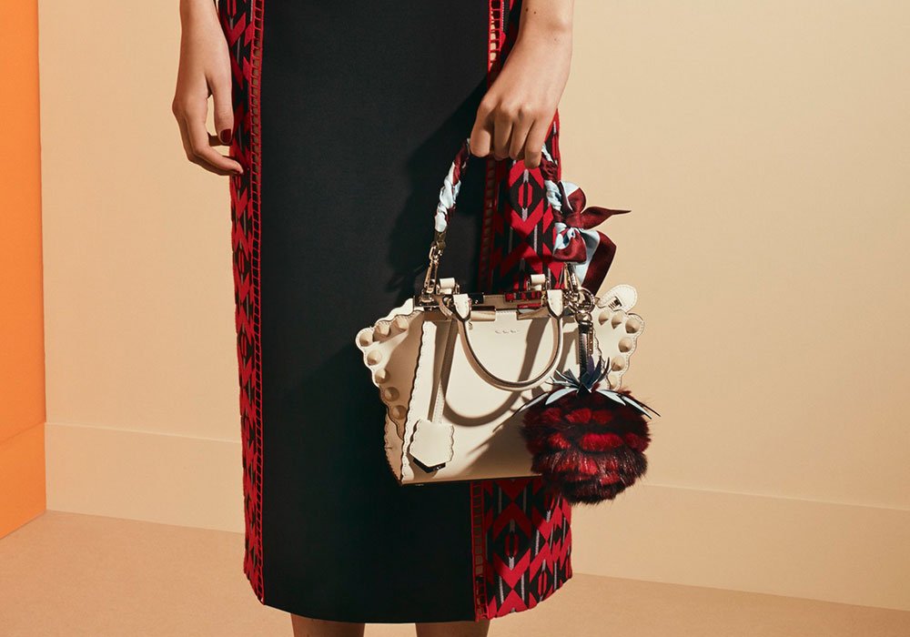 Reference image illustrating Fendi Pre-Fall 2017 Handbags: A New Silhouette Joins the Rainbow Bag and Beloved Icons