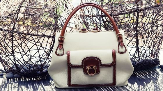 Ferragamo Resort Collection Handbag Review: White Pebbled Leather with Tortoise Shell Closure thumbnail