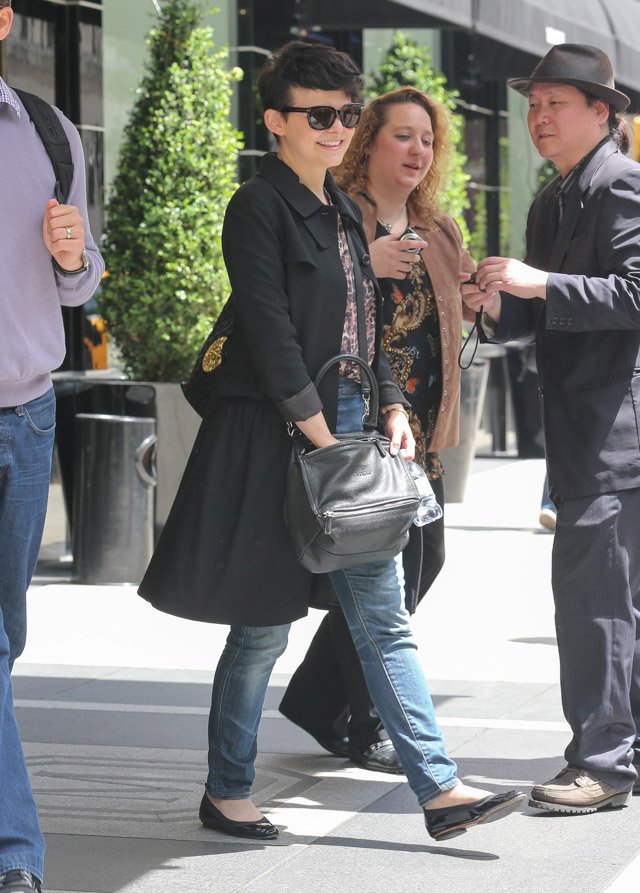 Reference image illustrating Ginnifer Goodwin’s Casual Look Features the Iconic Givenchy Pandora Bag