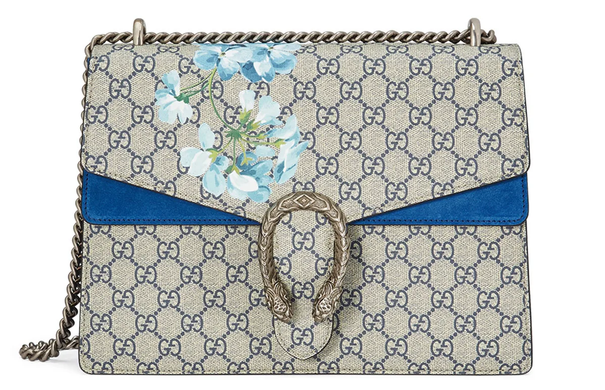 Reference image illustrating Gucci Dionysus GG Blooms Bag in Blue: A Fresh Take on a Modern Icon