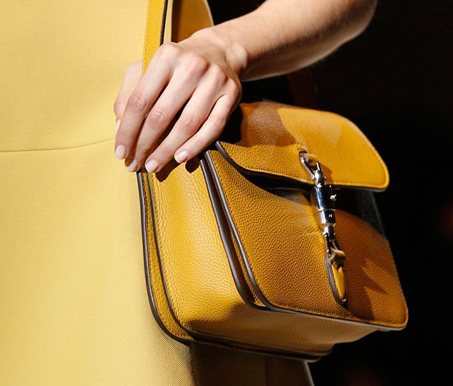 Reference image illustrating Gucci Fall 2014 Handbags: A Return to Minimalist Luxury and Soft Leather