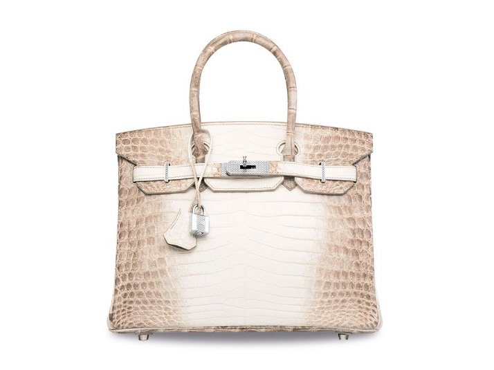 Reference image illustrating Hermès Birkin Auction Record Shattered: Himalayan Crocodile Bag Sells for Over $300,000
