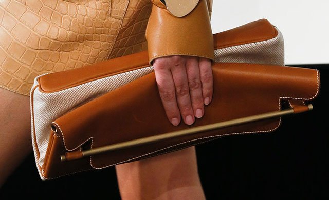 Reference image illustrating Hermès Spring 2013 Handbag Collection: Woven Weekenders and Leather Backpacks