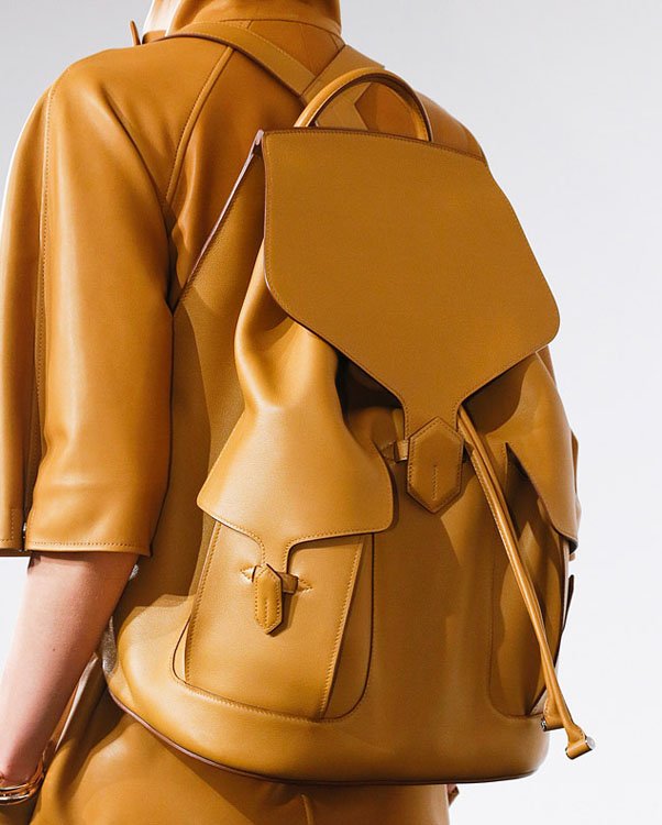 Reference image illustrating Hermès Spring 2013 Handbag Collection: Woven Weekenders and Leather Backpacks