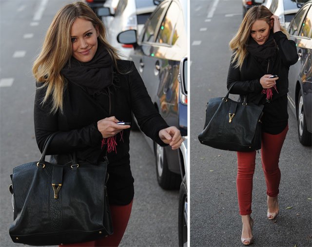 Reference image illustrating Hilary Duff Spotted with the Yves Saint Laurent Cabas ChYc Tote: A Closer Look at Her Latest Luxury Handbag