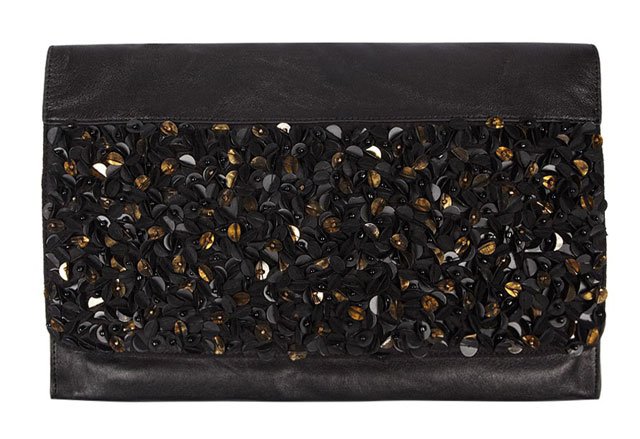 Reference image illustrating How to Style the AllSaints Bolshevik Folio Clutch: Two Looks for Day and Night