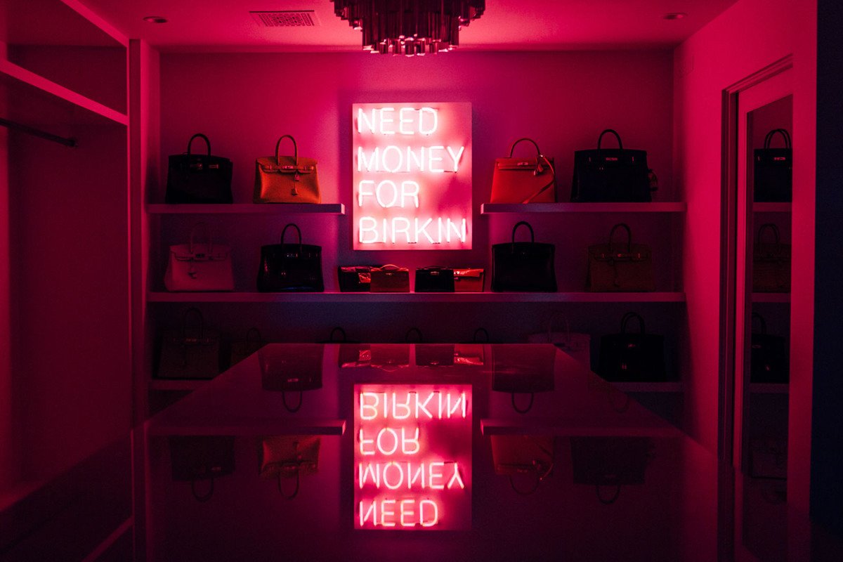 Reference image illustrating Inside Kris Jenner's Custom Hermès Closet: A Look at Her Multi-Million Dollar Handbag Collection