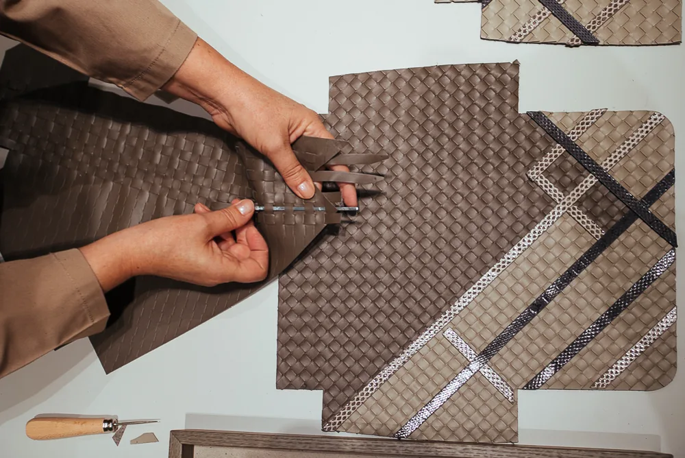 Reference image illustrating Inside the Artistry: How Bottega Veneta’s Intrecciato Olimpia Handbag Is Made