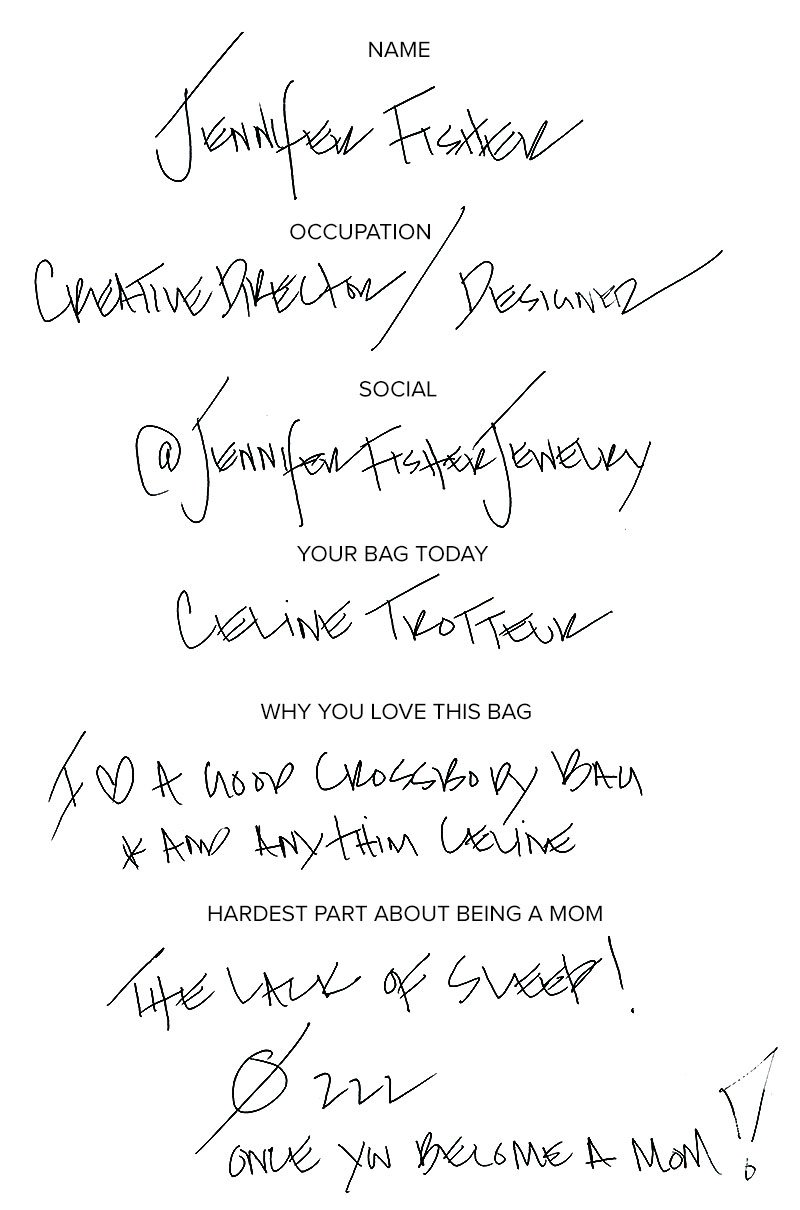 Reference image illustrating Inside the Bags of Jennifer Fisher’s Team: Céline, Chanel & Edie Parker Favorites