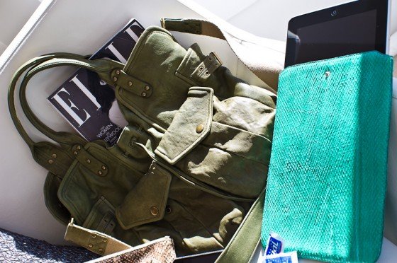 Reference image illustrating Inside the Kooba Campbell Bag: Abbe Held’s Everyday Essentials
