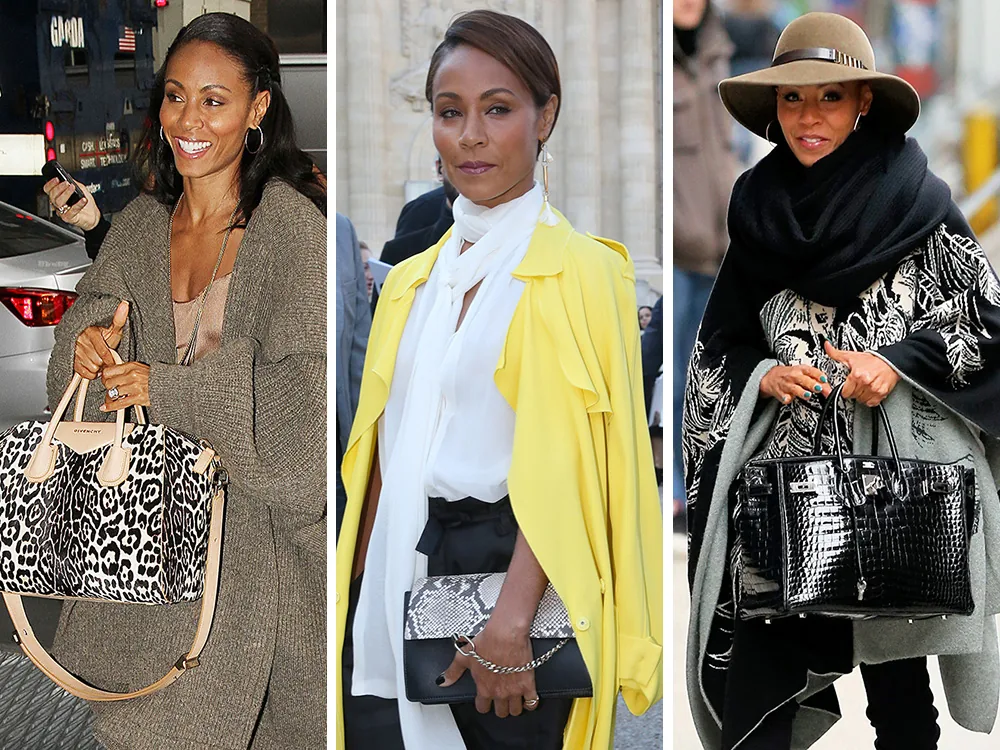 Reference image illustrating Jada Pinkett Smith’s Designer Handbag Collection: From Hermès Birkins to Chanel Flap Bags