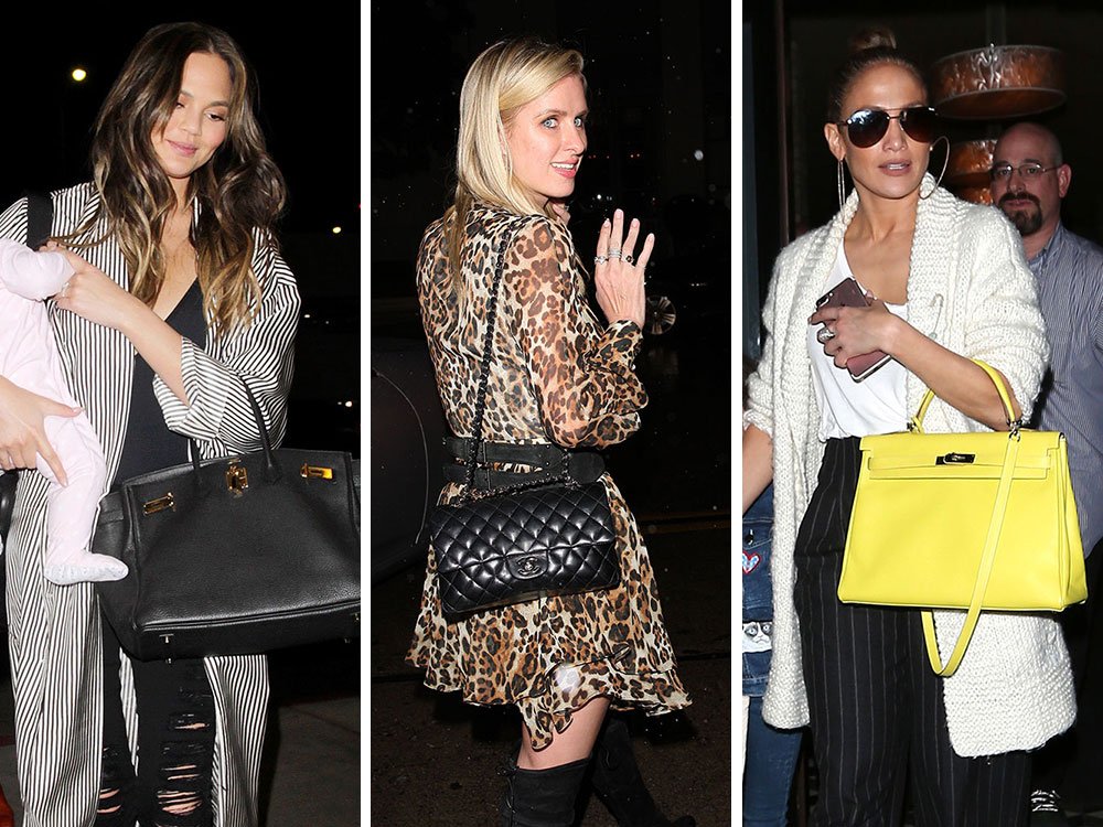 Reference image illustrating Jennifer Lopez Doubles Down on Hermès and Louis Vuitton: Celebrity Handbag Sightings to Start 2017