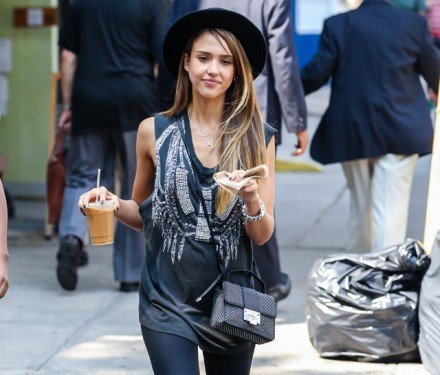 Jessica Alba’s Jimmy Choo Rebel Mini Studded Bag Steals the NYC Street Style Spotlight cover image