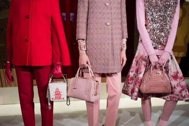 Reference image illustrating Kate Spade Fall 2014 Handbags: Faux Fur, Novelty Shapes & Editorial Style