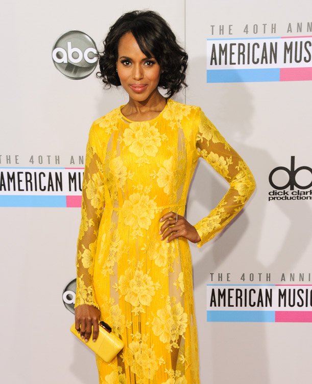 Reference image illustrating Kerry Washington’s Red Carpet Handbag Collection: Clutches, Totes & Designer Favorites