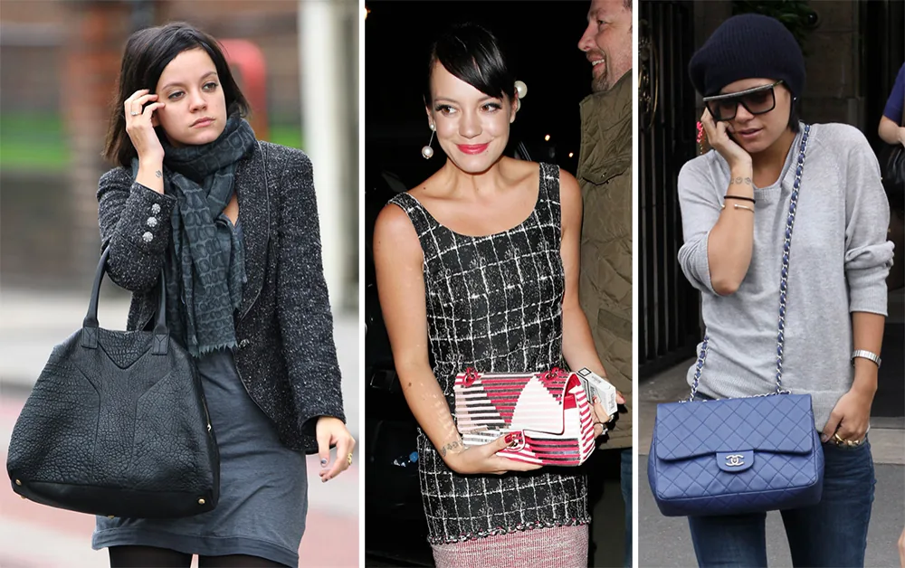 Reference image illustrating Lily Allen's Designer Handbag Collection: A Tour of Her Chanel, Hermès, and Saint Laurent Bags