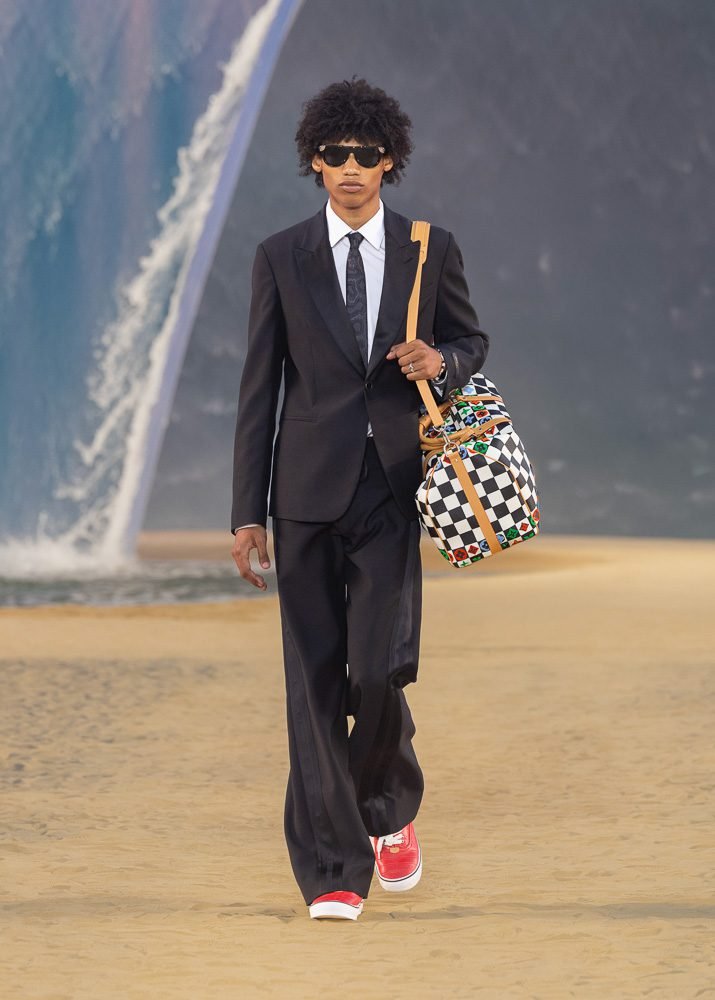 Reference image illustrating Louis Vuitton Men's Spring 2027: Pharrell Williams Blends Dandyism with Coastal Surf Culture