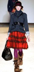 Reference image illustrating Marc by Marc Jacobs Fall 2009: Preppy Neutrals and Wearable Handbags for Everyday Style