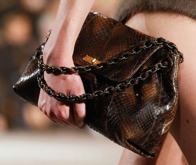 Reference image illustrating Marc Jacobs Fall 2013 Handbags: A Masterclass in Texture and Chain-Handle Design