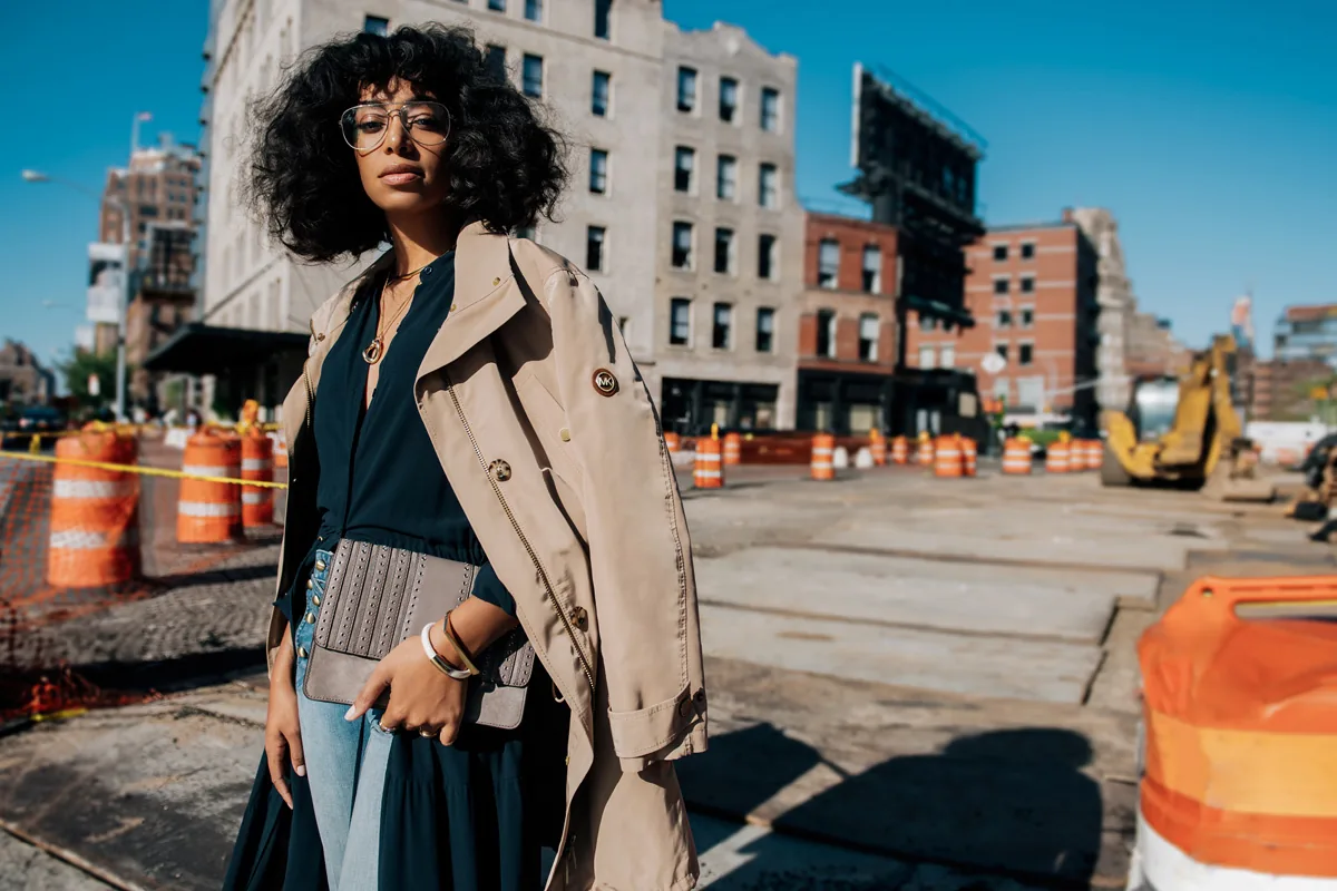 Reference image illustrating Michael Kors 'The Walk' Campaign: Solange Knowles and Trendsetters Star in NYC Street Style Shoot