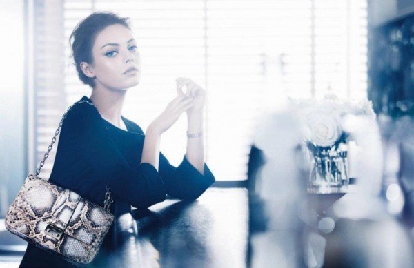 Reference image illustrating Mila Kunis Fronts Christian Dior Spring 2012 Handbag Campaign