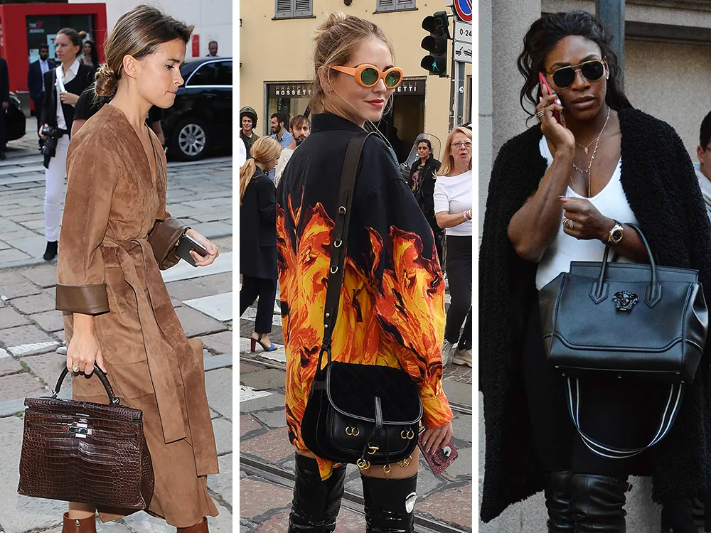 Reference image illustrating Milan Fashion Week Spring 2017: The Most Memorable Celebrity Handbag Moments