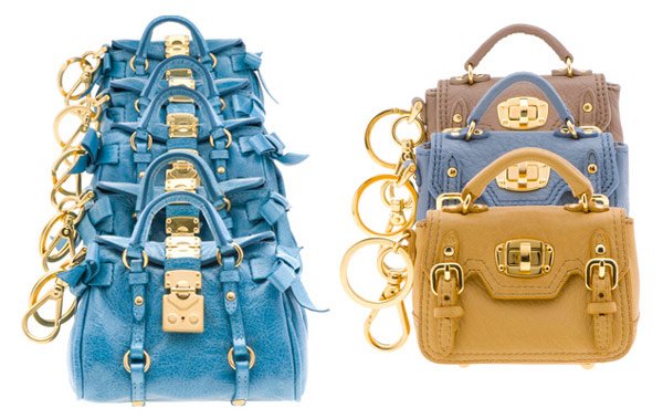 Reference image illustrating Miu Miu follows in Balenciaga’s footsteps, offers tiny bags as charms