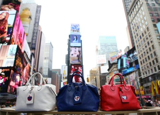 Reference image illustrating Mulberry Opens Soho Flagship with Patriotic New York Clipper Satchel in Red, White, and Blue