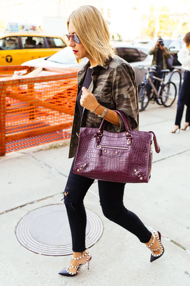 Reference image illustrating NYFW S/S 2017 Day 7 Street Style: The Best Luxury Handbags Spotted Outside the Shows