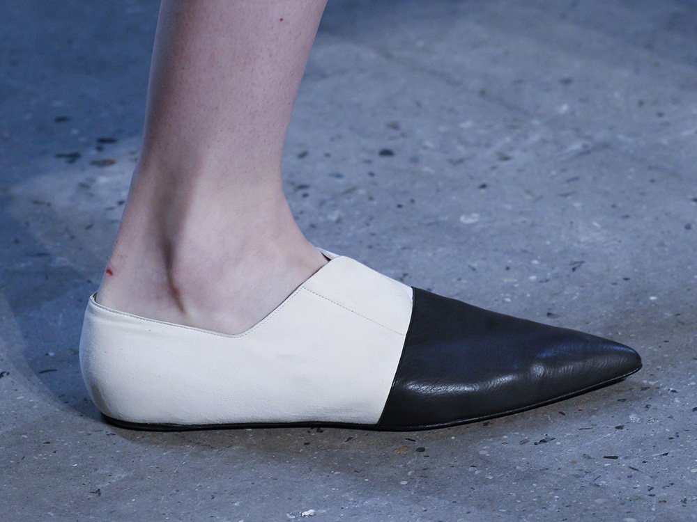 Reference image illustrating NYFW Spring 2017 Runway Shoes: The Minimalist Mules and Chunky Flatforms Defining the Season