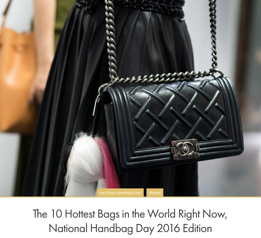 Reference image illustrating October 2016’s Most-Loved Handbag Posts: Céline, Louis Vuitton & Prada Highlights