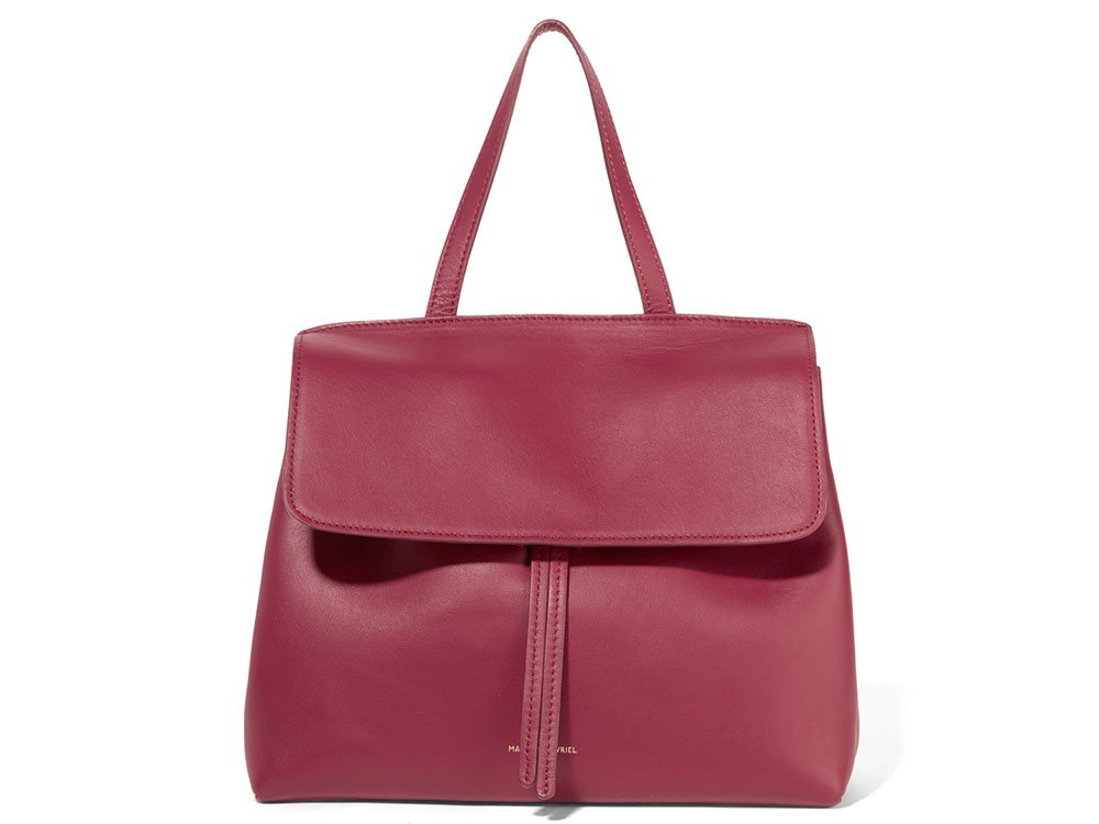 Reference image illustrating Our Latest Handbag Obsession: The Mansur Gavriel Mini Lady Bag in Burgundy