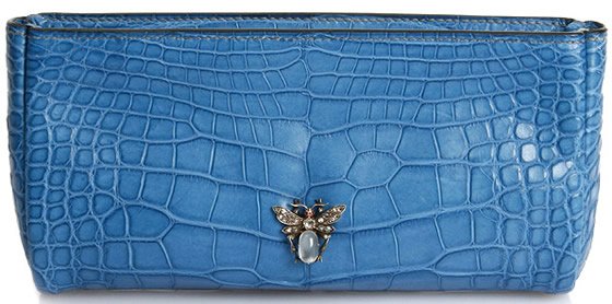 Reference image illustrating Peter Nitz Zurich: Handcrafted Exotic Clutches with Antique Brooch Details