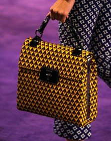 Reference image illustrating Prada Fall 2012 Handbag Collection: Retro-Modern Embellishments and Quirky Runway Designs