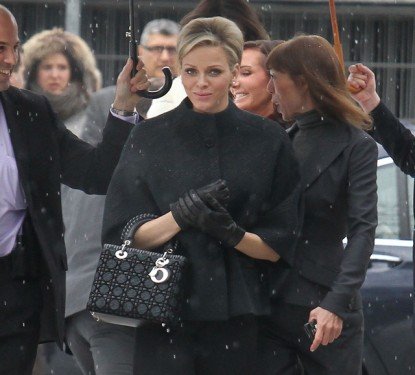 Princess Charlene of Monaco Attends Dior Haute Couture with a Black Lady Dior Tote cover image