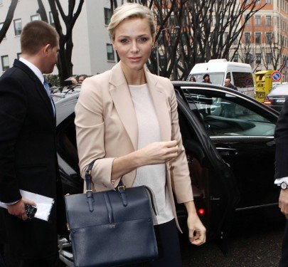 Princess Charlene of Monaco Chooses Armani for Milan Fashion Week Fall 2013 thumbnail