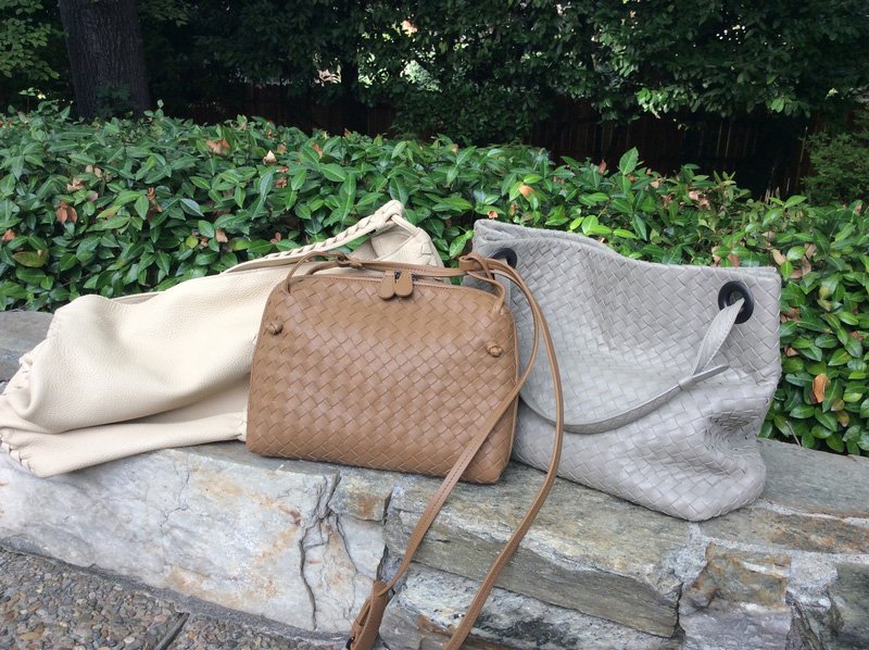 Reference image illustrating PurseForum Roundup: Bottega Veneta Knot, Hermès Blues, and Chanel Boy Bag Styles
