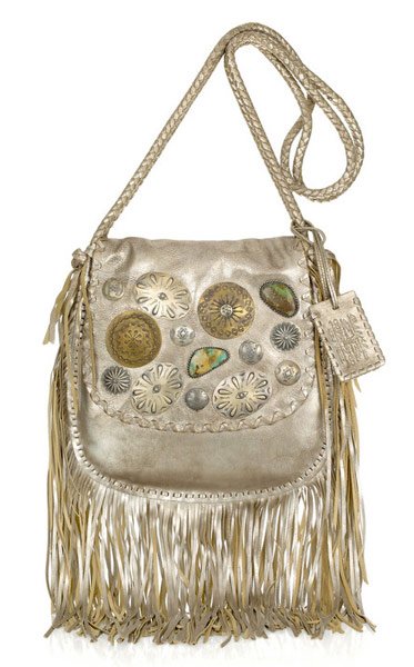 Reference image illustrating Ralph Lauren Collection’s Bold Western Bags: Fringe and Bull Head Embellishments