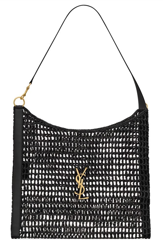 Reference image illustrating Saint Laurent Summer Mood 2026: Raffia, Beaded Wood & Le 5 à 7 Bags Reimagined
