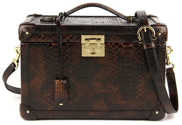 Reference image illustrating Salvatore Ferragamo Exotic Beauty Cases: Pre-Fall 2012 Travel Accessories Fit for Royalty