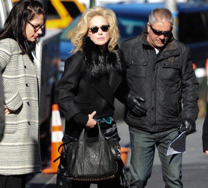 Sharon Stone Spotted with Alexander Wang Rocco Duffel on the Set of Fading Gigolo thumbnail