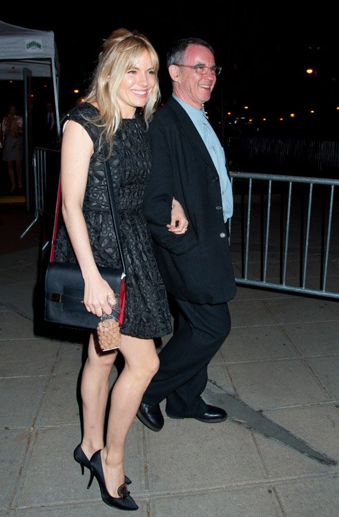 Reference image illustrating Sienna Miller’s Delvaux Madame Bag Steals the Spotlight at Vanity Fair’s Tribeca Party