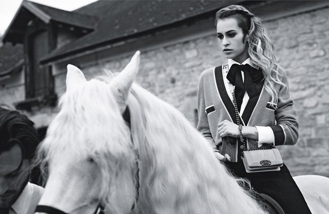 Reference image illustrating Spring 2013 Chanel Boy Bags: Alice Dellal Fronts the New Campaign