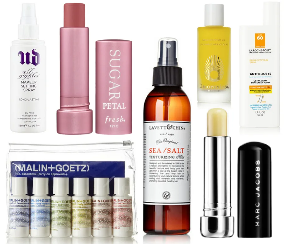 Reference image illustrating Summer Beauty Essentials for Your Luxury Handbag: SPF, Lip Care & Travel Kits