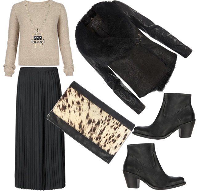 Reference image illustrating Three ALLSAINTS Holiday Outfits for Family Dinners, Cozy Nights, and Party Season